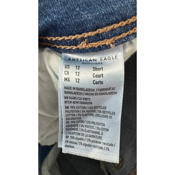 American Eagle Next Level Stretch Low Rise Kick Bootcut Jean Womens 12 Short - Picture 10 of 10